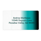 黒ティール（緑がかった色）白グラデーション ラベル (正面)