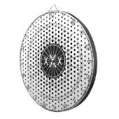 黒テクノドットモダンモノグラム ダーツボード (正面右)