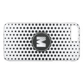 黒テクノドットモダンモノグラム Case-Mate iPhoneケース (裏面(横))