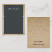 黒テラコッタテクスチャネッ縁どクレスディスプレイ 名刺 (正面/裏面)