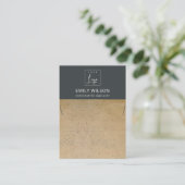 黒テラコッタテクスチャロゴネックレスディスプレイ 名刺 (スタンド正面)