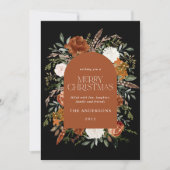 黒テラコッタフローラエレガントアーチ シーズンカード (正面)