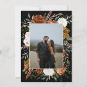 黒テラコッタフローラエレガント写真 シーズンカード (裏面)