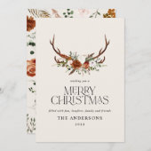 黒テラコッタ植物性エレガントスタグフローラホール シーズンカード (正面/裏面)