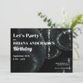 黒ディスコボール 招待状 (スタンド正面)