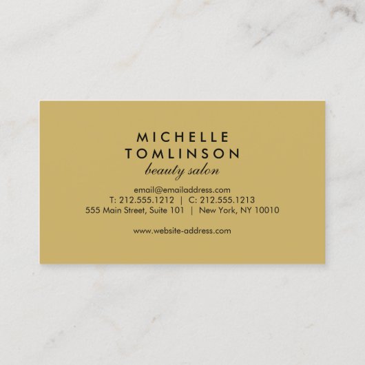 黒デザイエレガントナーの金ゴールドフローラルパターン 名刺 (裏面)