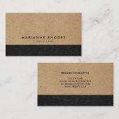 黒デニムモダンナチュラルミニマリスト 名刺 (正面/裏面)