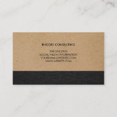 黒デニムモダンナチュラルミニマリスト 名刺 (裏面)