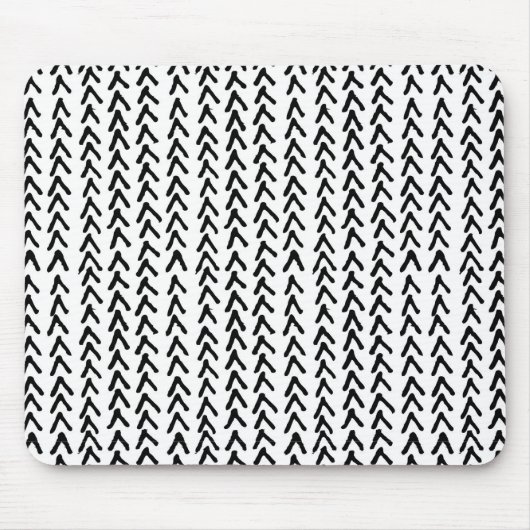 黒トライバル素朴パターンマウスパッド マウスパッド (正面)