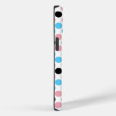 黒トランスジェンダープライドフラグカラー水玉模様 Case-Mate iPhoneケース (裏面 / 右)
