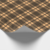 黒トープ薄いグレン格子模様ラッピング紙 ラッピングペーパー (角)