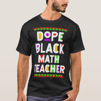 黒ドーピング算数先生アフリカ系アメリカ人の仕事誇りを持った Tシャツ