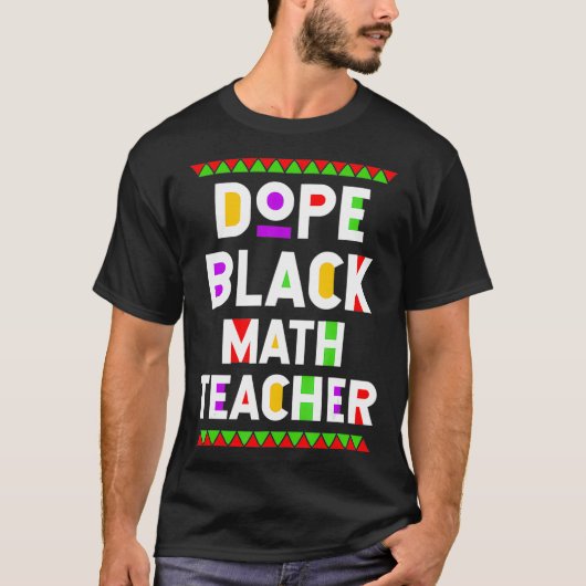 黒ドーピング算数先生アフリカ系アメリカ人の仕事誇りを持った Tシャツ (正面)