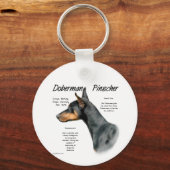 黒ドーベルマンピンシャーの歴史 キーホルダー (裏面)