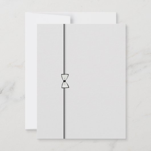 黒ネクタイディ企業のナー披露宴招待状 招待状 (裏面)