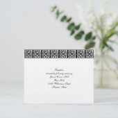 黒ネクタイ結婚式招待状披露宴カード 招待状 (スタンド正面)