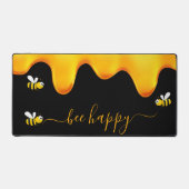 黒ハチ幸せでぶつぶつ蜂の甘い蜂蜜 デスクマット (正面)