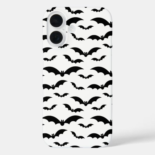 黒ハロウィーンこうもりパターン Case-Mate iPhoneケース (裏面)