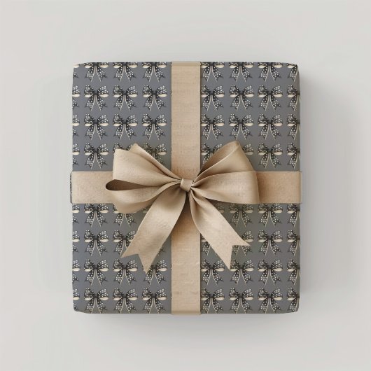 黒ハロウィーン弓 ラッピングペーパー