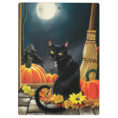 黒ハロウィーン猫 クリップボード (裏面)