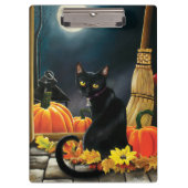 黒ハロウィーン猫 クリップボード (正面)
