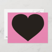 黒ハートはがき ポストカード (正面/裏面)