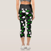 黒ハート形さくらんぼバレンタイン カプリレギンス (裏面)