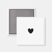 黒ハート磁石 マグネット (正面/裏面)