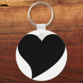 黒ハート キーホルダー (正面)