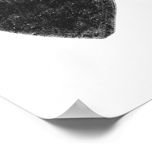 黒ハート ポスター (角)