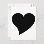 黒ハート ポストカード (正面/裏面)