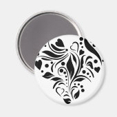 黒ハート マグネット (正面/裏面)