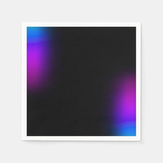 黒バイオレットグラデーショングロー スタンダードカクテルナプキン (正面)