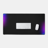 黒バイオレットグラデーショングロー デスクマット (キーボード&マウス)