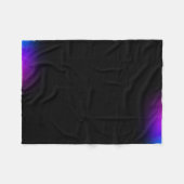 黒バイオレットグラデーショングロー フリースブランケット (正面(横))