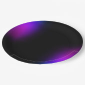 黒バイオレットグラデーショングロー ペーパープレート (アングル)