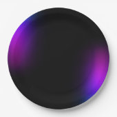 黒バイオレットグラデーショングロー ペーパープレート (正面)