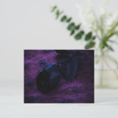 黒バラはがき ポストカード (スタンド正面)