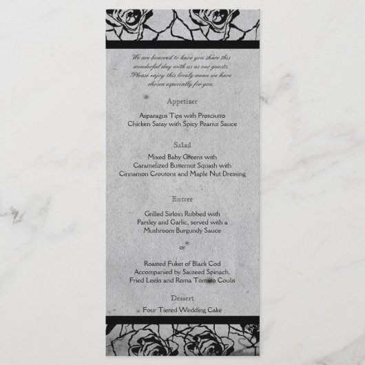 黒バラゴシック結婚枠のメニュー メニュー (正面)