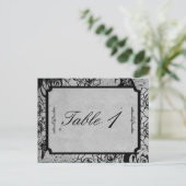 黒バラゴシック結婚枠の表番号 ポストカード (スタンド正面)