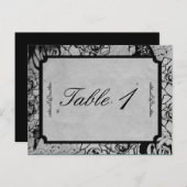 黒バラゴシック結婚枠の表番号 ポストカード (正面/裏面)