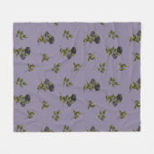 黒バラ柄ゴシック フリースブランケット (正面(横))