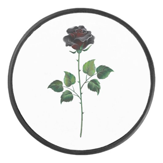黒バラ花 アイスホッケーパック (正面)