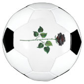 黒バラ花 サッカーボール (回転)