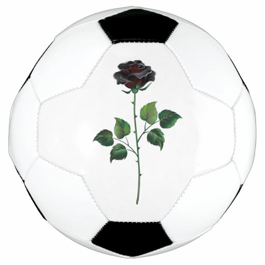 黒バラ花 サッカーボール (正面)