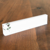 黒バラ花 デスクネームプレート (側面)