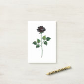 黒バラ花 ポストイット (デスク上)