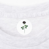 黒バラ花 ラベル (貼付)