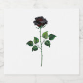 黒バラ花 リキュールボトルラベル (シングルラベル)