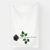 黒バラ花 横断幕 (縦)